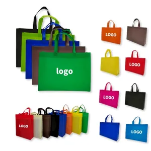 Wholesale Factory Price reusable ecological custom logo non woven tote bag Colorful shopping Recyclable Tote Non-Woven Bag