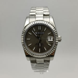 ออกแบบโลโก้ตามสั่ง นาฬิกากระจกแซฟไฟร์กันน้ำ ตัวเรือนสแตนเลสสตีล กลไกจักรกล NH35 นาฬิกาอัตโนมัติสำหรับคู่รัก - Product Image 3