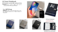 Produit innovant Carnet Intelligent Intelligent AI Enregistrement Écrit Traduction Multilingue Stylo Intelligent Cuir Carnet Intelligent Effaçable Journal