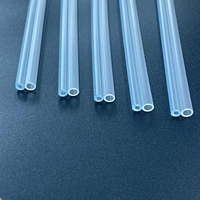 Tubes médicaux jetables en plastique double, personnalisés, à vente chaude, avec ligne bleue radiopacique, tube en PVC transparent pour fournitures médicales