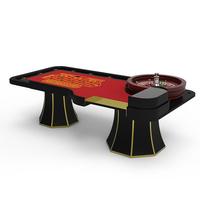 YH 275cm 32 Zoll Rad Glücksspiel Massivholz Single 0 Roulette Rad Tisch Casino Roulette Tisch mit Chips Box