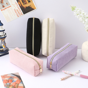 Vendita calda logo personalizzato velluto a coste astuccio <span class=keywords><strong>per</strong></span> scuola forniture grazioso astuccio Kawaii di grande capacità <span class=keywords><strong>per</strong></span> le ragazze - Product Image 5