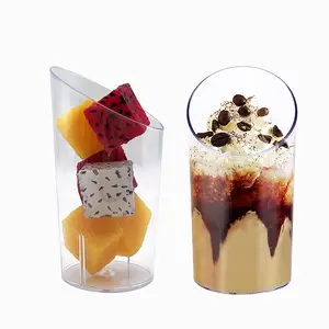 Mini ps Hartplastik Dessert Mousse Tasse verdicken Einweg Eis Pudding Tassen