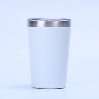 Nouvelle arrivée 12OZ gobelet Double paroi en acier inoxydable 360ML gobelet à café sous vide Bingba tasse avec couvercle