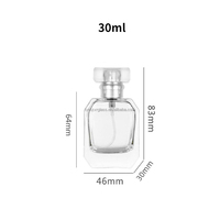 Flacons de parfum vides de luxe 30/50/100ml en verre facetté avec couvercle carré doré, emballage cosmétique personnalisé avec logo