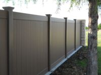 Valla de Privacidad Moderna de Vinilo PVC Blanco con Parte Superior Plana para Jardín y Seguridad del Hogar, Valla de Seguridad de 6 pies con Marco de PVC