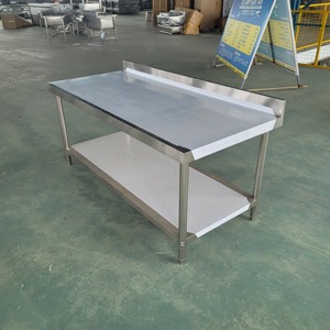 Table de service de buffet HiKitchen en acier inoxydable avec <span class=keywords><strong>quatre</strong></span> pieds, capacité de 10 L, surface polie et brillante - Product Image 2
