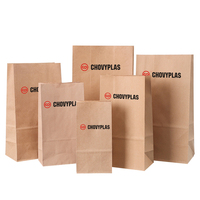 Máquina de fabricación de bolsas de papel para llevar, tienda de comestibles, Boutique, regalo de almuerzo, frutas, horneado, ecológico, biodegradable, al por mayor