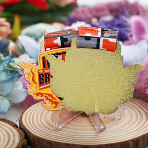 Fábrica al por mayor medalla deporte esmalte Logo letra aleación de zinc medalla atlética 3D fuego forma Premio medallas para personalizar - Product Image 2