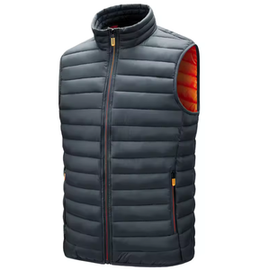 Gilet de sport chaud unisexe, gilet sans manches coupe-vent en duvet, gilet à col montant pour homme, logo personnalisé - Product Image 4