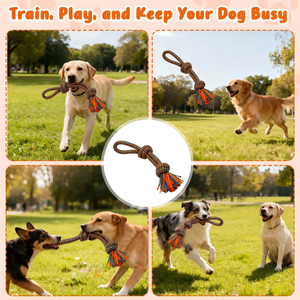 Juguetes de Cuerda para Mascotas de Alta Calidad, Juguetes de Entrenamiento para la Dentición, Ecológicos, No Tóxicos, Juguetes para Masticar y Limpiar los Dientes de Perros - Product Image 6