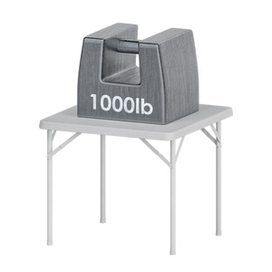 Mesa de comedor cuadrada Benjia, mueble cuadrado gris, 80x80CM - Product Image 2