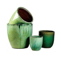Pots à plantes en céramique émaillée de haute qualité avec un design mignon pour la maison ou les centres commerciaux