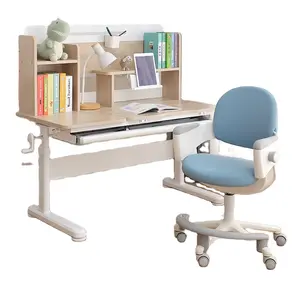 Wholesale Factory Price Height Adjustable Ergonomic Children's Wooden Study Tables Learning Desk for Kids