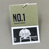 Vêtement vêtement en jean swing imprimé de logo personnalisé de luxe étiquette volante en papier de coton étiquette volante autocollant d'étiquette volante pour vêtement