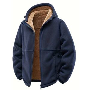 Fabricant de vestes, vente en gros de nouvelles vestes en laine pour hommes - Capuche doublée en sherpa chaude, idéale pour l'hiver chaud, les activités de plein air et les loisirs - Product Image 4