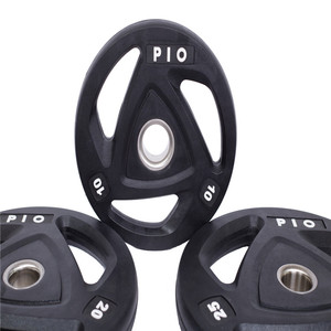 Placa de peso con revestimiento de goma <span class=keywords><strong>ziva</strong></span> para gimnasio/hogar, logo oem, barata, negra - Product Image 6