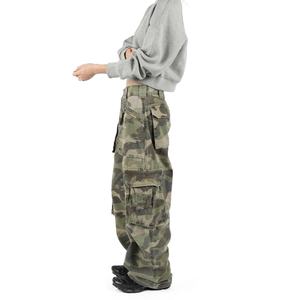 Pantalones Cargo para Hombre, Estilo Clásico, Sueltos, de Sarga 100% Algodón, Lavado a la Piedra, con Logotipo Personalizado al por Mayor - Product Image 2