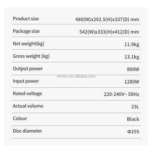 <span class=keywords><strong>Accesorios</strong></span> para <span class=keywords><strong>RV</strong></span> Horno de Microondas Eléctrico Digital de Alta Calidad para Cocina Doméstica 23L Empotrable de Vidrio Negro - Product Image 2