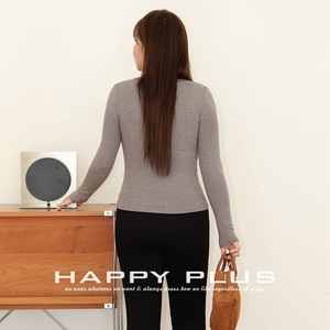 เสื้อผู้หญิงรันฉีสีเทา คอกลม แขนยาว สีพื้น เสื้อชั้นในทรงเข้ารูป สวมใส่สบาย รุ่น N9082 - Product Image 2