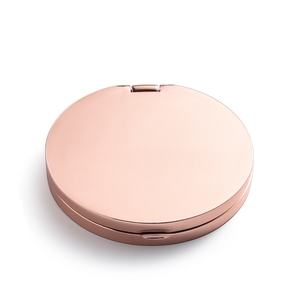 Gold Color Blank Double Side Custom Logo Round Compact Makeup <b>Mirror</b> - Product Image 4