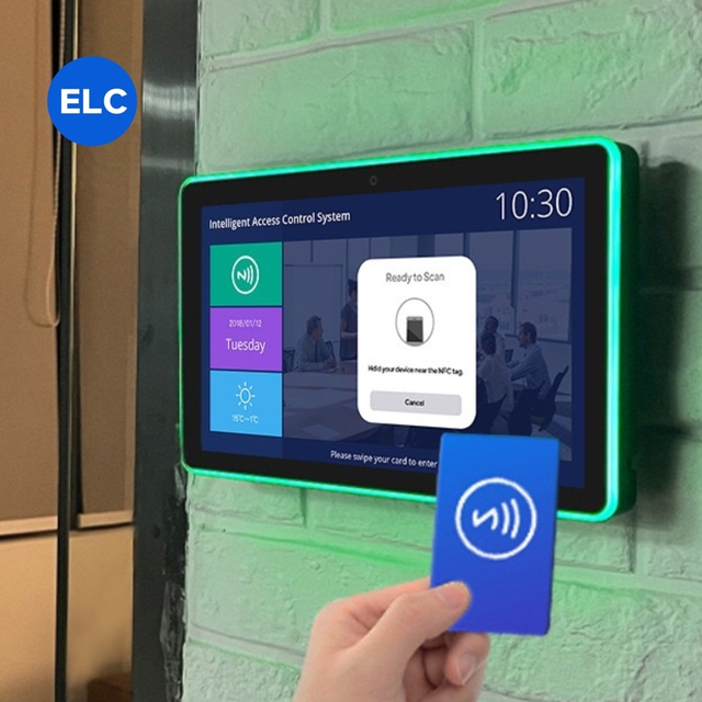 10 Inch Android Meeting Room Tablet NFC PoE LED Light Touch Screen Room Booking Panel Conference Display