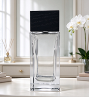 Vente en gros de flacons de parfum rechargeables en verre transparent avec logo personnalisé, 30 ml, 50 ml, 100 ml, avec bouchon, flacon Woran