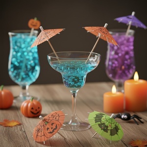Sombrillas de Papel para Bar y Restaurante, Decoración de Bebidas para Halloween, Palillos de Bambú Desechables, Regalos Empresariales al por Mayor, para Niños - Product Image 1