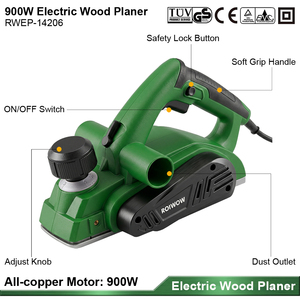 Raboteuse électrique portative filaire 900W pour le travail du bois, avec réglage de la profondeur de rabotage, 82MM - Product Image 3