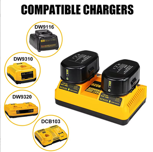 <strong>18V</strong> Lithium-ion <strong>Battery</strong>, Replacement <strong>Battery</strong> Pack for <strong>DeWalt</strong> <strong>DC9096</strong> DW9098 Power Tool - Product Image 3