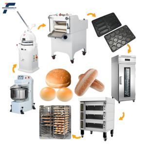 Máquina automática industrial para hacer pan redondo y redondo relleno, máquina formadora de línea de producción de pan de hamburguesa para bollo de perrito caliente - Product Image 1