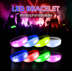 Spike Shamballa LED bracciale luce blu movimento attivato colore cambia telecomando controllato DMX512 200-300m gamma Silicone - Product Image 6