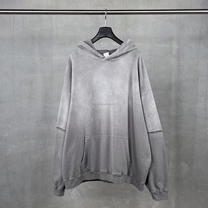 Sudaderas con Capucha Personalizadas al por Mayor para Hombre, 100% Algodón, Estilo Oversize, Moda Urbana, Lavadas, Sin Cordones, Casuales - Product Image 3