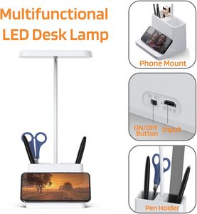 Lampe de lecture LED multifonctionnelle rechargeable par USB pour dortoir, chevet, chambre, bureau, petite table, protection des yeux pour étudiants - Vente en gros - Product Image 4