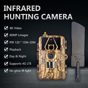 Caméra vidéo 8K 60Mp Wild Wildlife Trap App Control Trail Hunting <span class=keywords><strong>Camera</strong></span> Antenne 4G Trail <span class=keywords><strong>Camera</strong></span> With Night Vision - Product Image 2