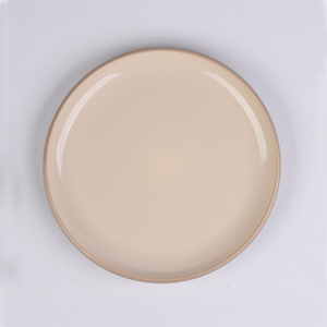 Plato de gres mate beige de 8 pulgadas, tazón para cereales y fideos de 6.5 pulgadas, plato llano de 10.5 pulgadas. Disponible en stock para juego de cena de 12 piezas. - Product Image 1