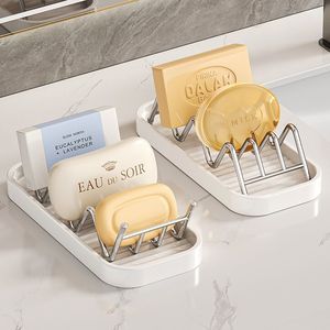 Jabonera de Acero Inoxidable, Diseño Rectangular Minimalista, Escurridor de Jabón para Baño, Estante de Almacenamiento - Product Image 1