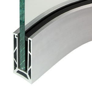 עיצוב מודרני למינציה זכוכית למינציה מעקה זכוכית מעוקל אלומיניום u מעקה ערוץ אלומנקה חיצוני להשתמש נעל בסיס - Product Image 1