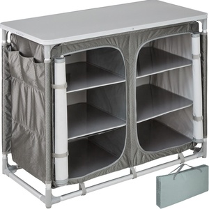Tavolo di stoccaggio da campeggio portatile in alluminio moderno campeggio cucina da Picnic pieghevole all'aperto cambio colore cucina 500 pz - Product Image 1