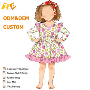 Robe personnalisée pour enfants avec imprimé bus scolaire, collection rentrée des classes, robe perlée à manches volantées pour bébés filles - Product Image 6