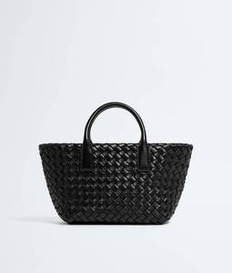 Nouveau Sac Fourre-tout Tressé à la Main pour Femme Bottega BV 2026, Mini Sac Panier en Cuir Souple Grande Capacité, Sac Polyvalent Quotidien Veneta - Product Image 1
