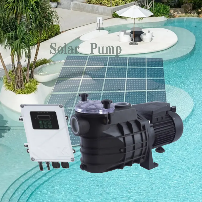DC 72V 900W fırçasız güneş enerjisi yüzme havuzu ve akvaryum için havuz su pompası sistemi