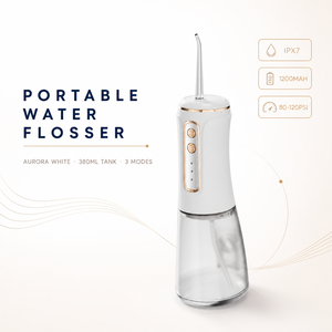 Mini <span class=keywords><strong>Irrigador</strong></span> Bucal Portátil, <span class=keywords><strong>Irrigador</strong></span> Dental <span class=keywords><strong>de</strong></span> Pulso con 3 Modos, 120 PSI, 380 ml, 1200 mAh, IPX7, Tipo C, para Viajes y Hogar - Product Image 1