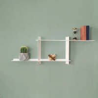 Étagère murale en métal Kora 75 cm, acier thermolaqué mat, style moderne, pour salon, cuisine, rangement mural pour livres, vaisselle, plantes