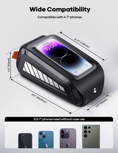 Lamicall BCCB01 <strong>Bike</strong> Phone <strong>Bag</strong> Waterproof Frame Pouch with 18L Storage Reflective Strip and TPU Touch Screen Holder - Product Image 4