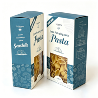 Boîte en carton pour emballage de nouilles sèches, pâtes, pizzas, pâtes à steak, aliments surgelés, snacks, biscuits, gâteaux, vente en gros
