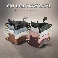 Plateau à dés pliable en similicuir rectangulaire pour le jeu de Dungeons and Dragons, idéal pour la salle de bain et le salon