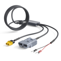 Câble d'alimentation Starlink Mini 12-48V DC avec entrée XT60 U-Fork M6 et sortie DC5521 pour camping-car