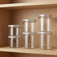 Pot d'emballage transparent en PET avec couvercle facile à décoller, qualité alimentaire, pour aliments secs, bonbons, café