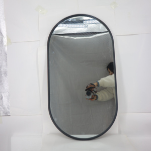 Stile caldo di alta qualità 42x80cm o su misura in metallo incorniciato parete parete decorazione <span class=keywords><strong>specchio</strong></span> <span class=keywords><strong>specchio</strong></span> di <span class=keywords><strong>plastica</strong></span> <span class=keywords><strong>specchio</strong></span> ovale - Product Image 2